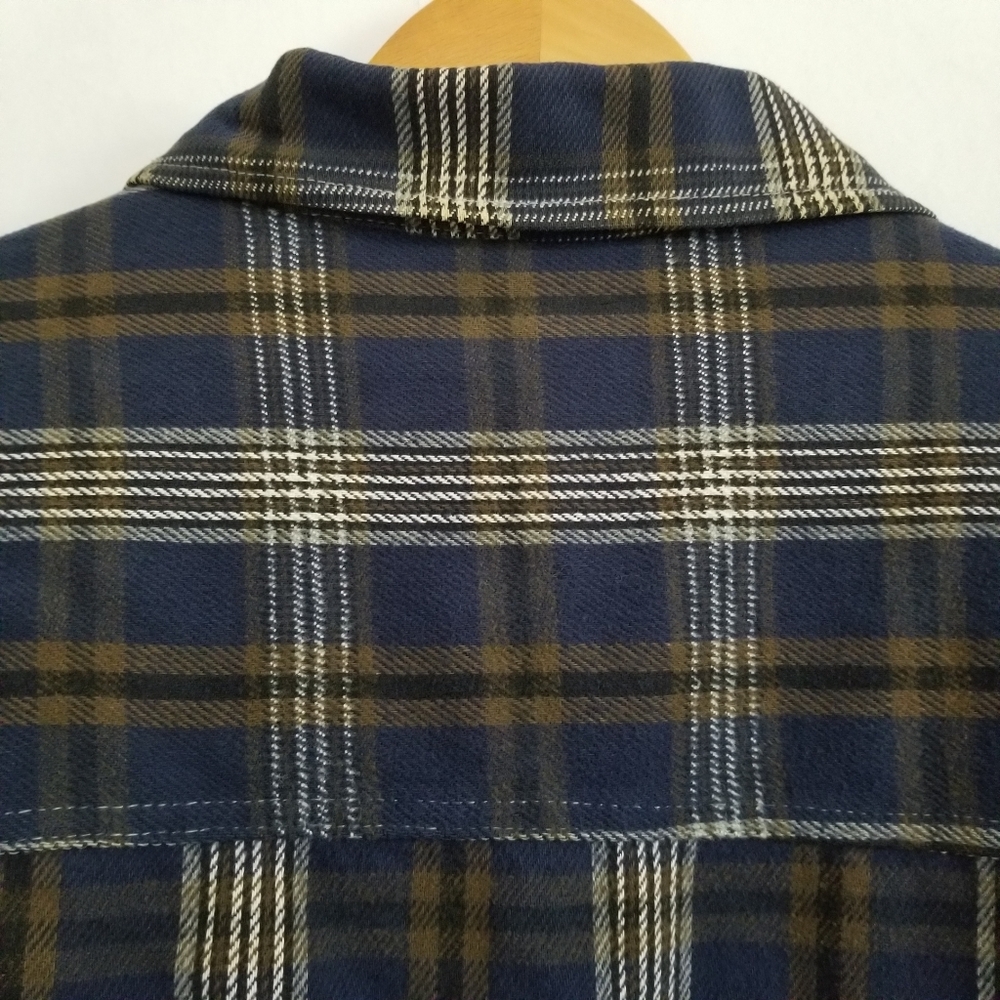 Vintage 100% Cotton Plaid Zip Up Jacket Size Large - Picture 6 of 9